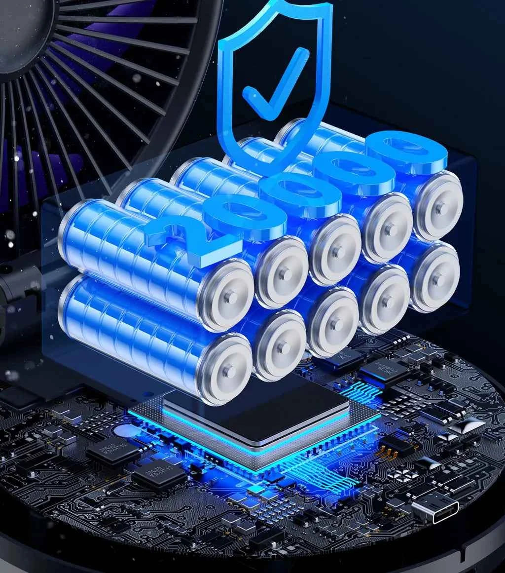 Eary Wall-mounted Fan Punch-free Foldable Fast Charging Desktop Fan With Night Light Magnetic Remote Control Air Conditioner Fan