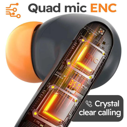 5.4 Bluetooth TWS Wireless Bluetooth Earphones Ultra-low Latency Dual Microphone ENC Noise Cancelling in Ear Bluetooth Earphones