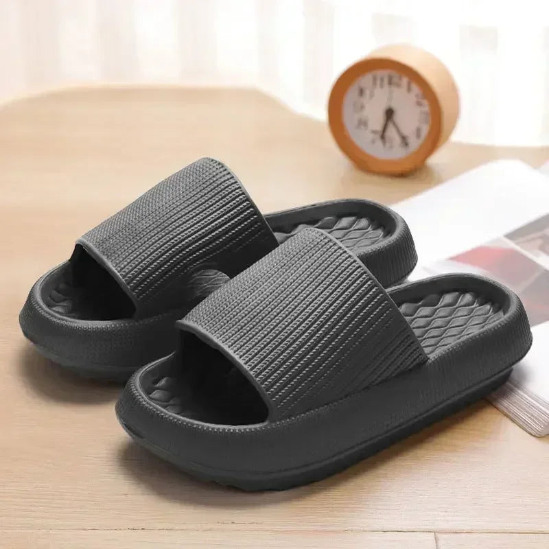 Women's Thick Platform Cloud Slippers EVA Soft Sole Pillow Slides Summer Beach Flip Flops Women Non Slip Bathroom Home Slippers - AMULET RING STORE