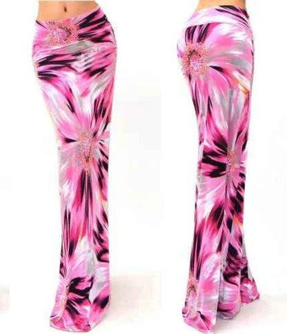 Spring Summer Maxi Skirts Womens Casual Print Women High Waist Stretch Wrapped Hip Skirt Long Y2k Skirts Woman Clothes Faldas