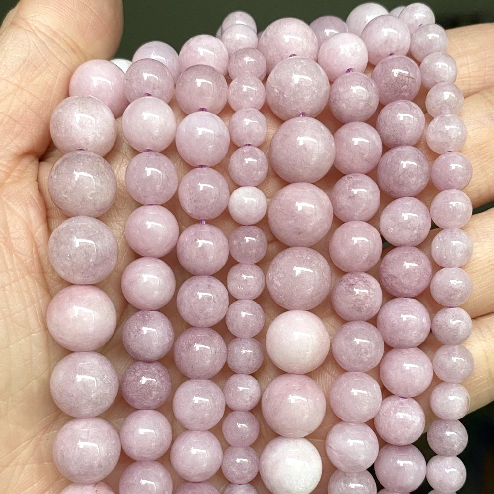 45 Styles Natural Stone Beads Amethyst Purple Jades Agate Crystal Glass Beads Jewelry Making Findings DIY Bracelet Accessories - AMULET RING STORE