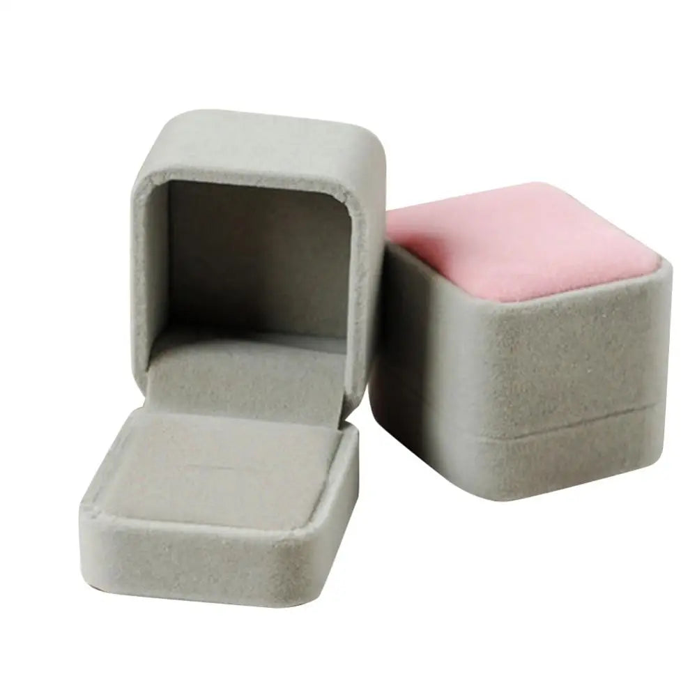 Rings Box Velvet Jewelry Box Display Holder Ring Earrings Necklace Bracelet Soft Organizer Case Wedding Jewelry Packaging Box - AMULET RING STORE