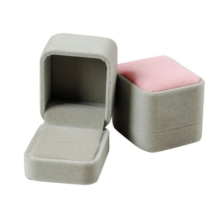 Rings Box Velvet Jewelry Box Display Holder Ring Earrings Necklace Bracelet Soft Organizer Case Wedding Jewelry Packaging Box - AMULET RING STORE