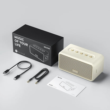 Mlove A100 Portable Bluetooth Speaker Wireless Bluetooth 5.3 Stereo Sound 24-Hour Playtime Rich Bass IPX5 Waterproof - AMULET RING STORE