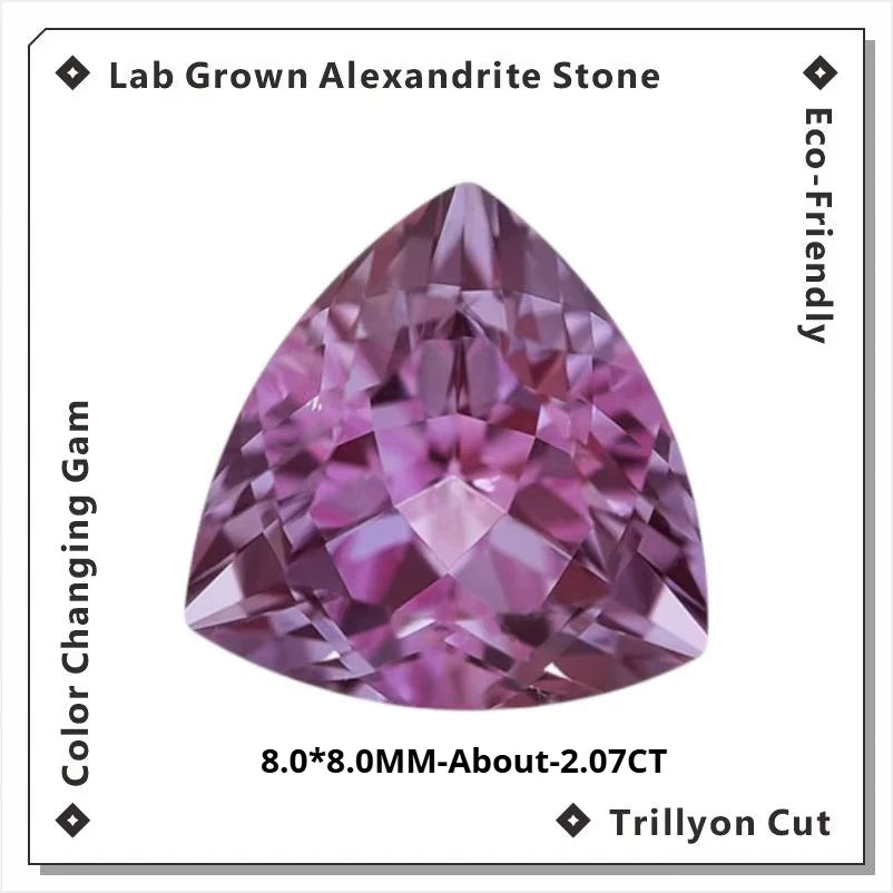 Lab Grown Alexandrite Stone High Quality Multiple Cuts Available Eco-Friendly Color Changing Gem Selectable Certificate