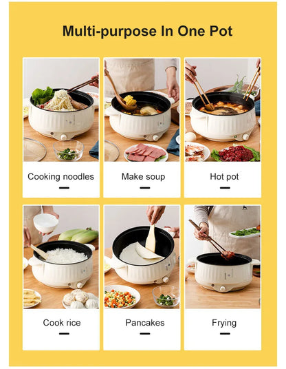 Electric MultiCooker Multifunctional Rice Cooker Frying Pan Non-stick Cookware Multi Soup Hotpot for Kitchen 1.7L/2.7L/3.2L - AMULET RING STORE