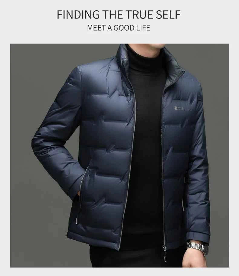 Winter Down Jacket 2026 Light Luxury Brand Men's Coat 90% White Duck Down Lining Outdoor Leisure Sports Men's Jacket