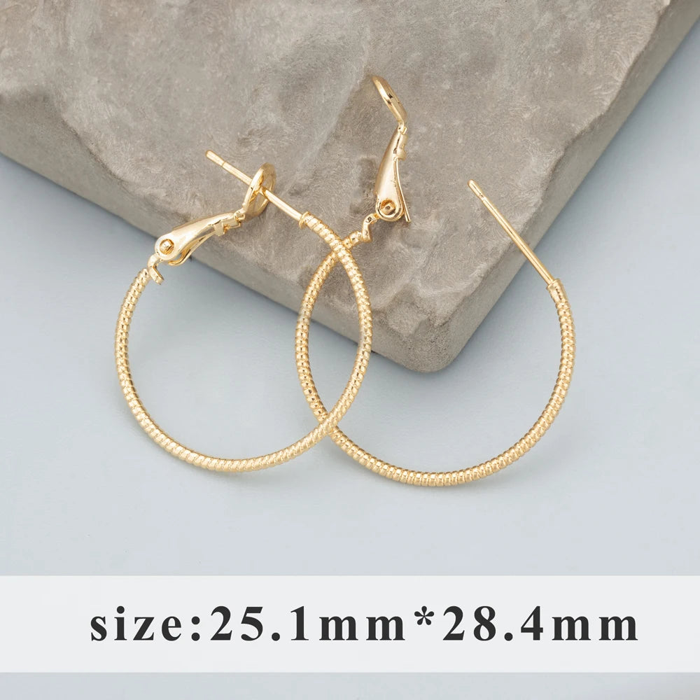 GUFEATHER MC19,jewelry accessories,18k gold plated,pass REACH,nickel free,round ring,charms,jewelry making,diy earrings,6pcs/lot - AMULET RING STORE