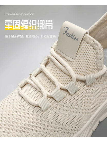2025 Women's Shoes Summer Women's Shoes Flying woven casual shoes Comfortable breathable women's sneakers - AMULET RING STORE