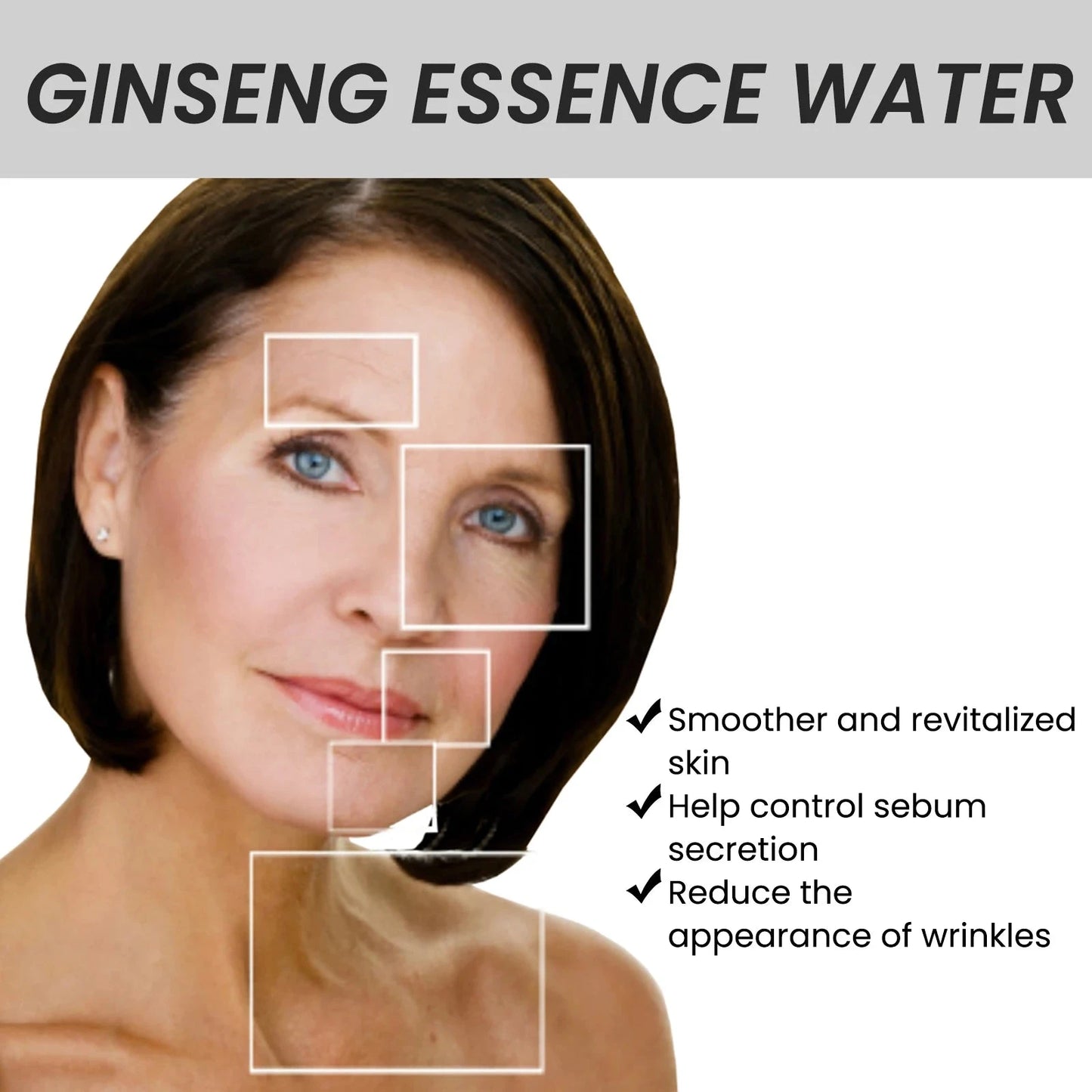 Ginseng essence water Reduce fine lines and brighten skin tone, moisturizes and tightens skin, facial skin care product - AMULET RING STORE