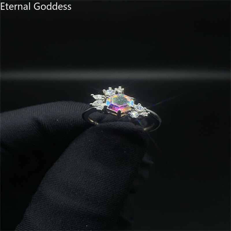 Natural Alexandrite Gemstone Ring for Women Solid 925 Sterling Silver Luxury for Engagement Bridal Gift Luxury Jewelry