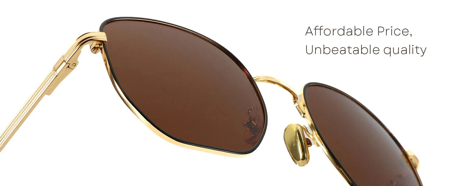 ZENOTTIC Hexagon Polarized Retro Sunglasses for Men Women-Vintage Metal Frame Design UV Protection Trendy Fashion Shades