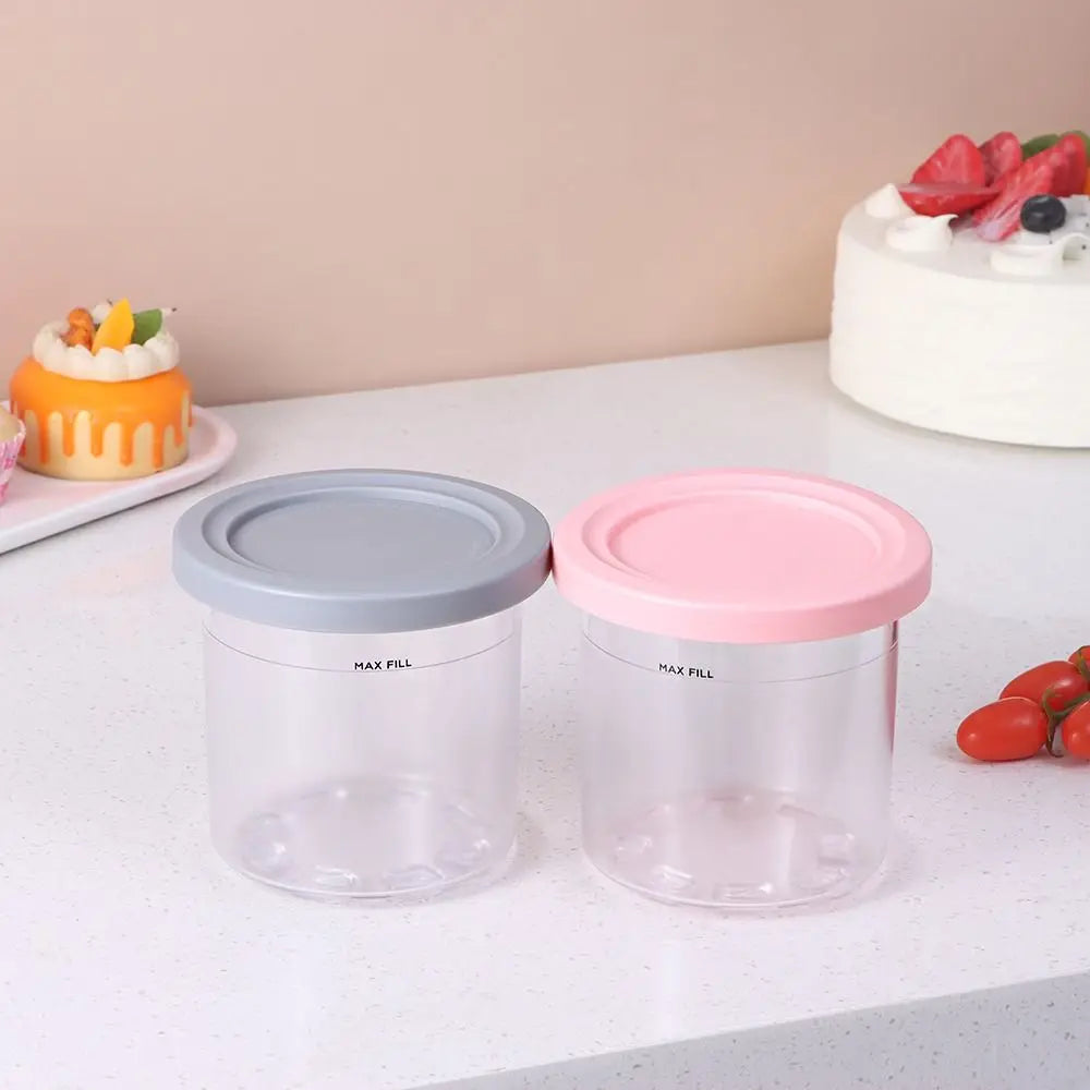 2/4pcs Ice Cream Pints Cup Ice Cream Containers With Lids For Ninja Creami Pints For Nc301 Nc300 Nc299amz Series Ice Cream Maker - AMULET RING STORE