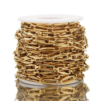 1M Heavy Chunky Hip Hop Chain Stainless Steel Frosted Oval Link Chains for DIY Men Jewelry Making Punk Necklace Bracelet Chain - AMULET RING STORE