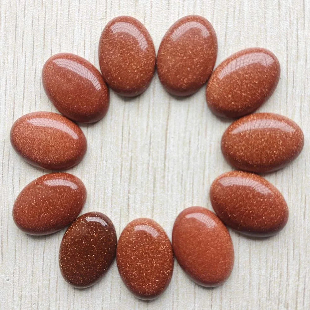 Wholesale 12pcs fashion natural stone mixed Oval CAB CABOCHON beads 20x30mm for Jewelry accessories making Fast shipping - AMULET RING STORE