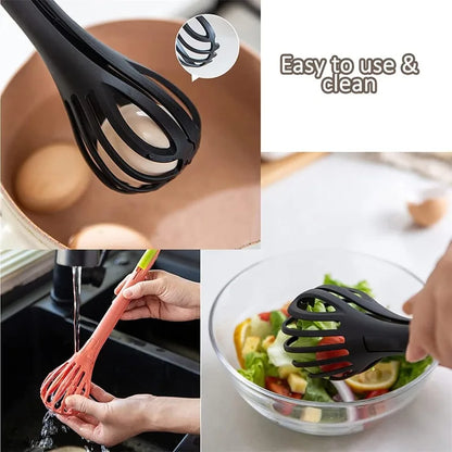 2-in-1 Food Clip & Egg Whisk Multifunctional Handheld Blender Kitchen Tool for Salad Mixer Eggs Pasta Food Cooking Mixing - AMULET RING STORE