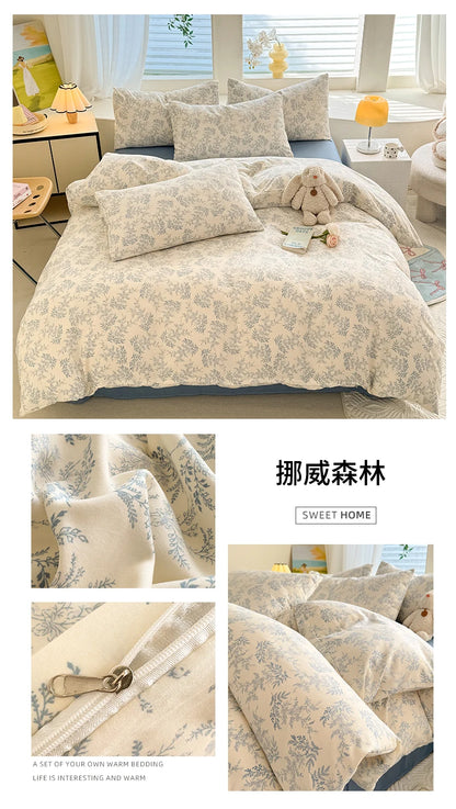 Cute Dog Printed Duvet Covet Set Brown Color Comforter Cover with Pillowcase for Kids Single/Queen/King housse de couette Full - AMULET RING STORE