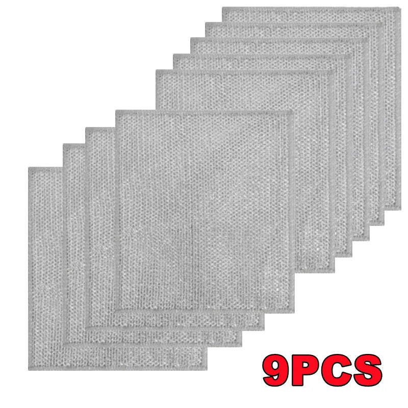 10-1pc Magic Cleaning Cloth Thickened Double -sided Metal Steel Wire Rags Kitchen Dish Pot Washdishing Cloths Towel Clean Tools - AMULET RING STORE
