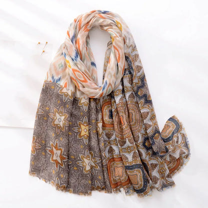 Luxury Brand Scarf For Woman Soft Cotton Shawl Wrap Tassel Viscose Muslim Woman Hijab Boho Beach Towel Female Bandana Headscarf - AMULET RING STORE