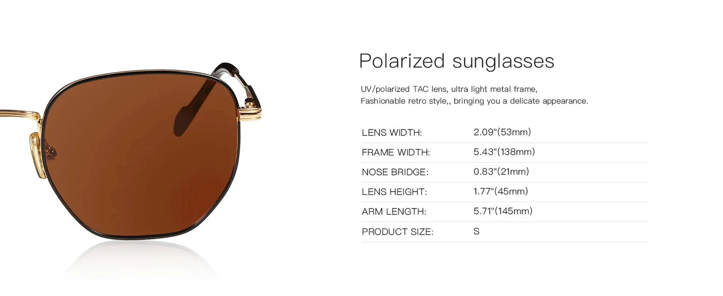 ZENOTTIC Hexagon Polarized Retro Sunglasses for Men Women-Vintage Metal Frame Design UV Protection Trendy Fashion Shades