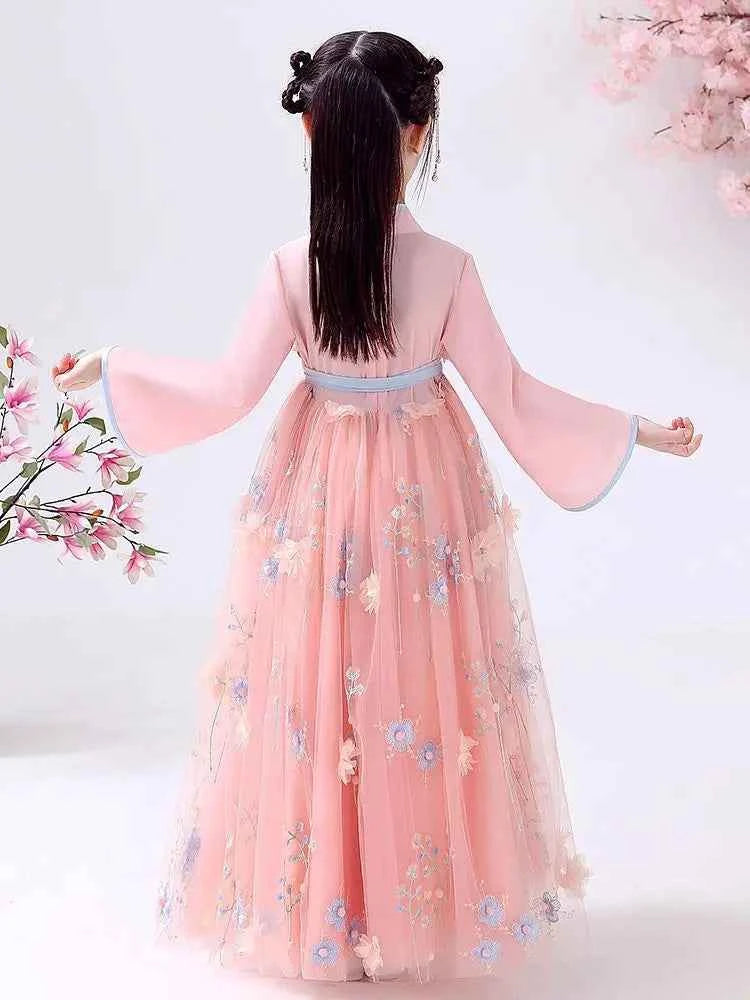 Summer Girls' Hanfu Dress Princess Costume Children's Dresses Kids Vintage Party Baby Girl Dress Cosplay Girls Clothes Vestidos