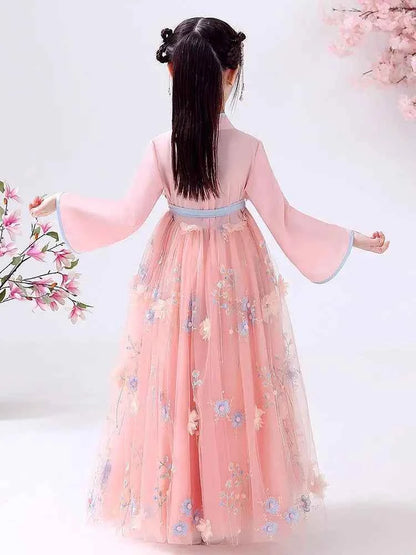 Summer Girls' Hanfu Dress Princess Costume Children's Dresses Kids Vintage Party Baby Girl Dress Cosplay Girls Clothes Vestidos