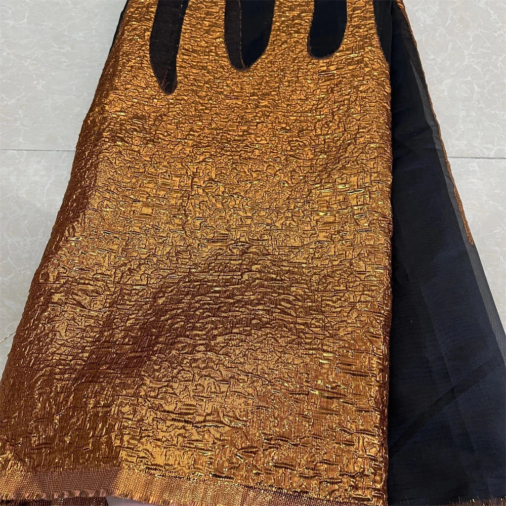 2025HighQuality African Nigerian Tulle Lace Fabric Organza Embroidery Guipure Brocade Jacquard Wedding Dresses Party Gowns 5Yard