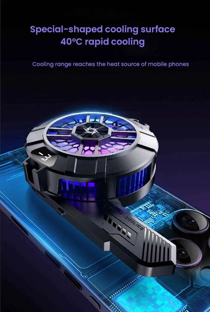 Mobile Phone Semiconductor Cooler "6"Shaped Semiconductor Cooling Fan Radiator for IOS Android SL33 Back-clip Magnetic Heat Sink