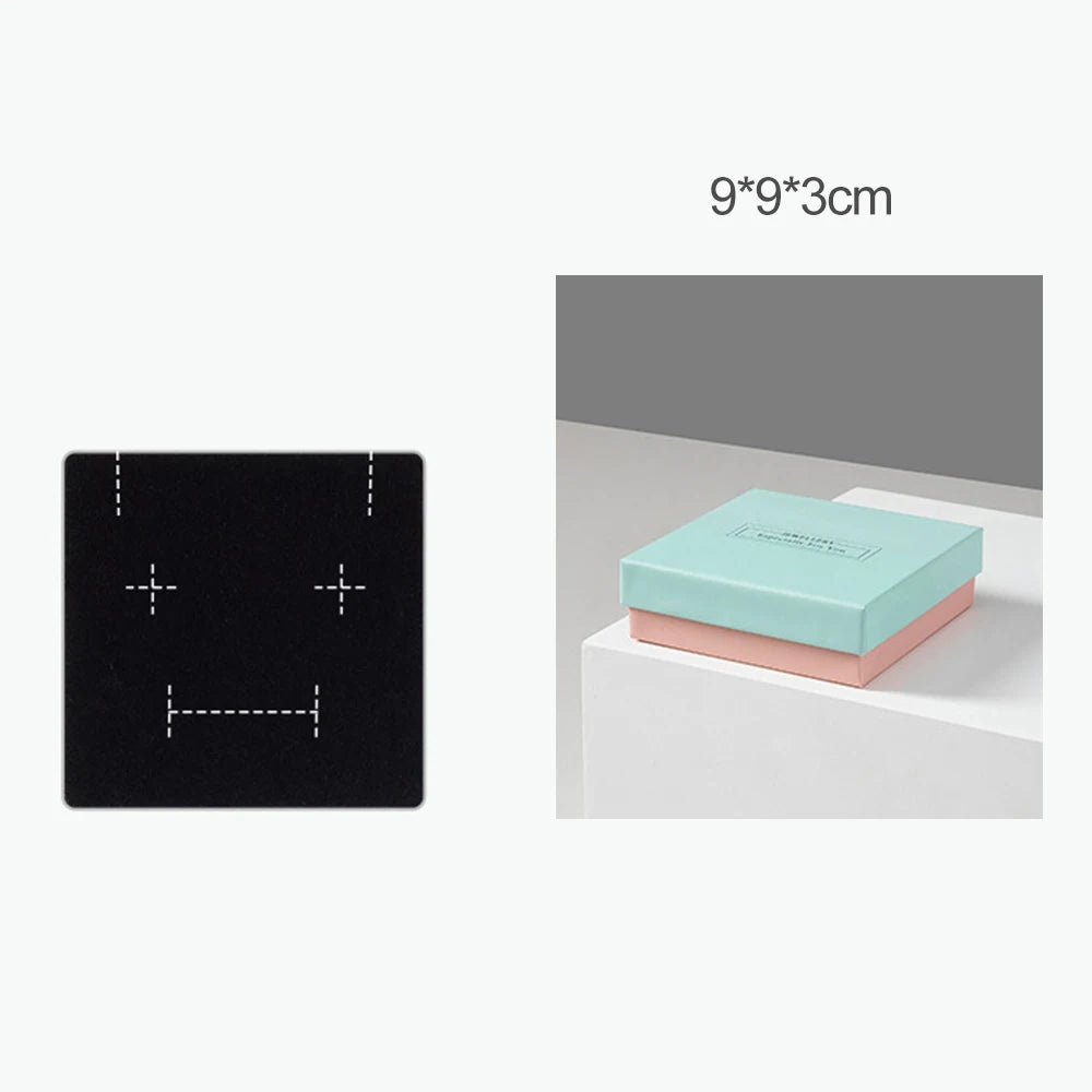 Simple Jewelry Box Earnail Ring Bracelet Necklace Gray Black Paper Jewelry Display Case Jewelry Organizer Box - AMULET RING STORE