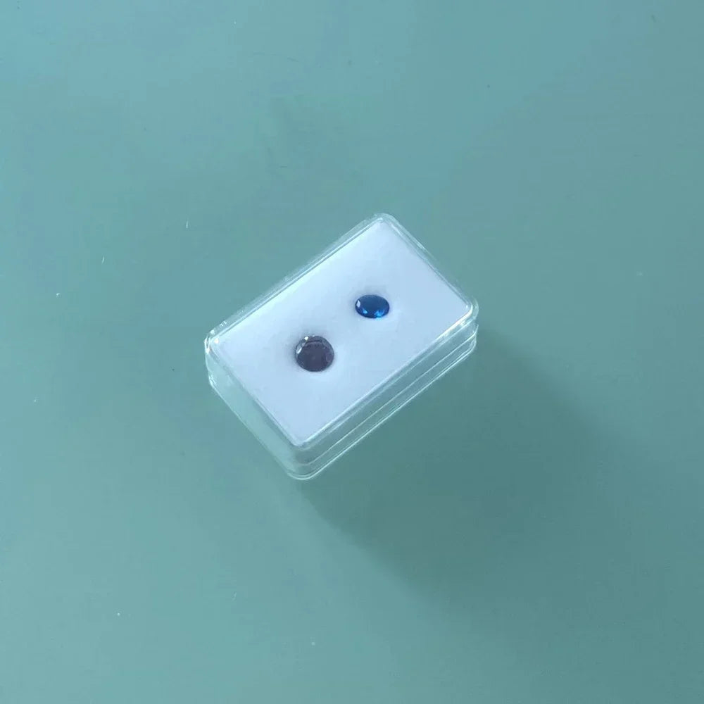 Transperant Square Diamond Jewelry Storage Box Stone Display Case Round Gemstone Organizer 1Pc Small Coin Ring Travel Gift Box - AMULET RING STORE