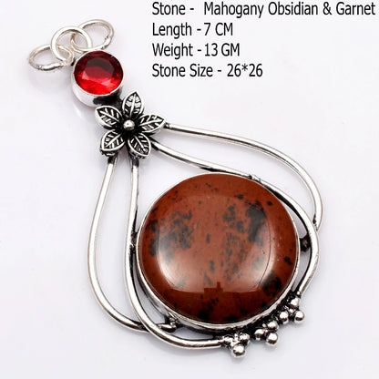 Genuine  Agate Labradorite Jasper Turquoise Rose Quartz Pendant