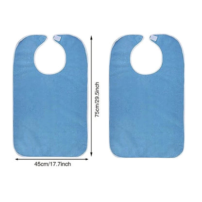 1/2pcs Adjustable Adult Bib Machine Washable for Elderly Adults to Prevent Drooling and Spills Adult Bibs for Eating Nursing Bib - AMULET RING STORE