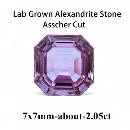 Emerald Cut Lab Grown Alexandrite AGL Certificate Loose Gemstone For Earrings Ring Jewelry Diy Making