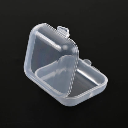 Mini Square Transparent Plastic Small Boxes Pill Jewelry Storage Case Finishing Container Storage Small Pill Box Earplug Box - AMULET RING STORE