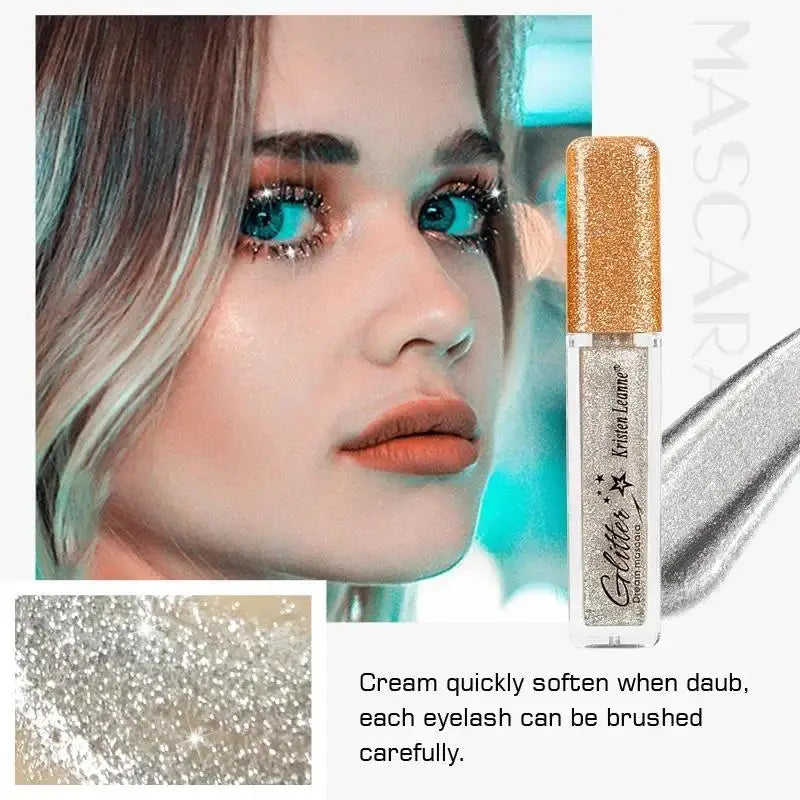 Mascara Glitter Diamond Colored Pearlescent Eye Makeup For Women Curling Thick Mascara Waterproof Korean Cosmetics Beauty - AMULET RING STORE
