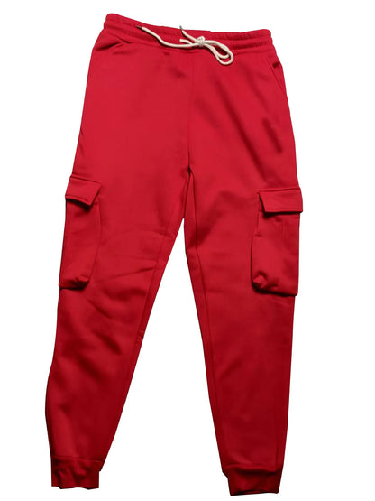 New autumn and winter velvet men's casual overalls multi-pocket pants large size sports casual trousers