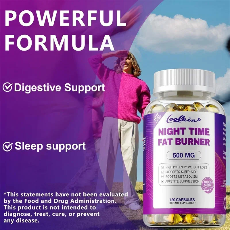 Night Time Fat Burning Capsule - Supports Immune System Health, Appetite Suppression, Healthy Weight Management - AMULET RING STORE