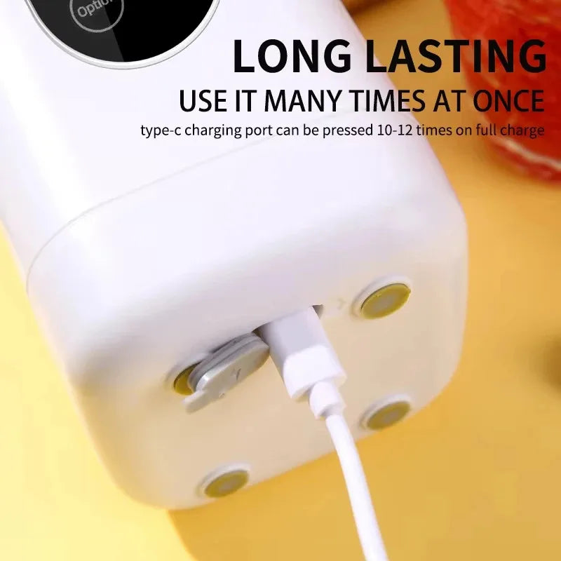 Electric Blender Rechargeable Portable Juicer USB Charging Hand Blender Electric Fruit Juicer 12 Blades Crushed Ice Juicer Cup - AMULET RING STORE