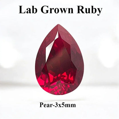 Lab Grown Ruby Pigeon Blood Red Color For Jewelry Diy Making Main Materials Selectable Certificate