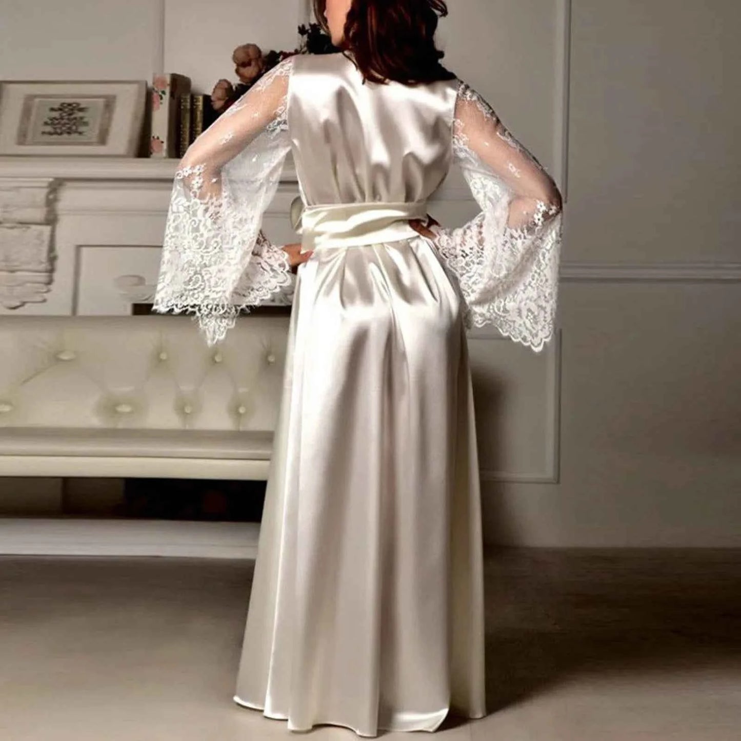 New Ladies Sexy Imitation Ice Silk Plus Size Pajamas Nightgown Nightgown Nightwears For Ladies Sexy Sleepwear Night Gown 2025