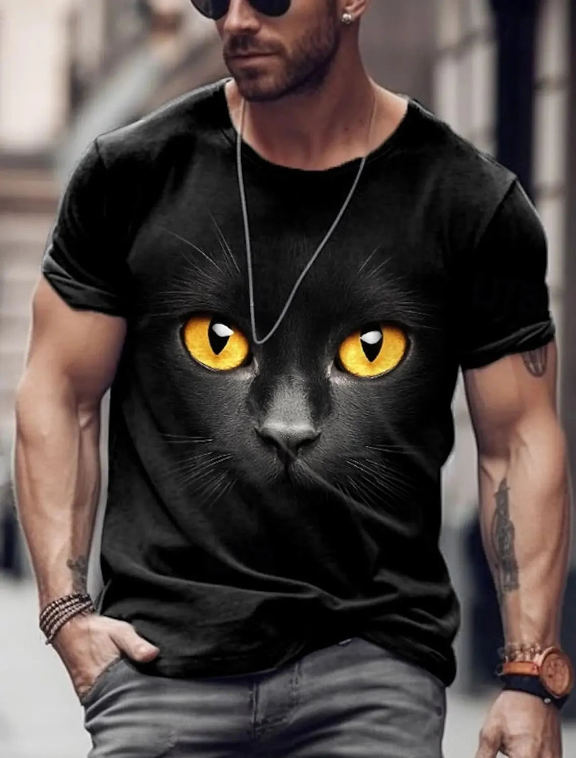 Men's Animal Funny T Shirt Short Sleeve T shirt 3D Print O-Neck Shirt Exaggerated Designer Party Summer Casual Clothing Apparel - AMULET RING STORE
