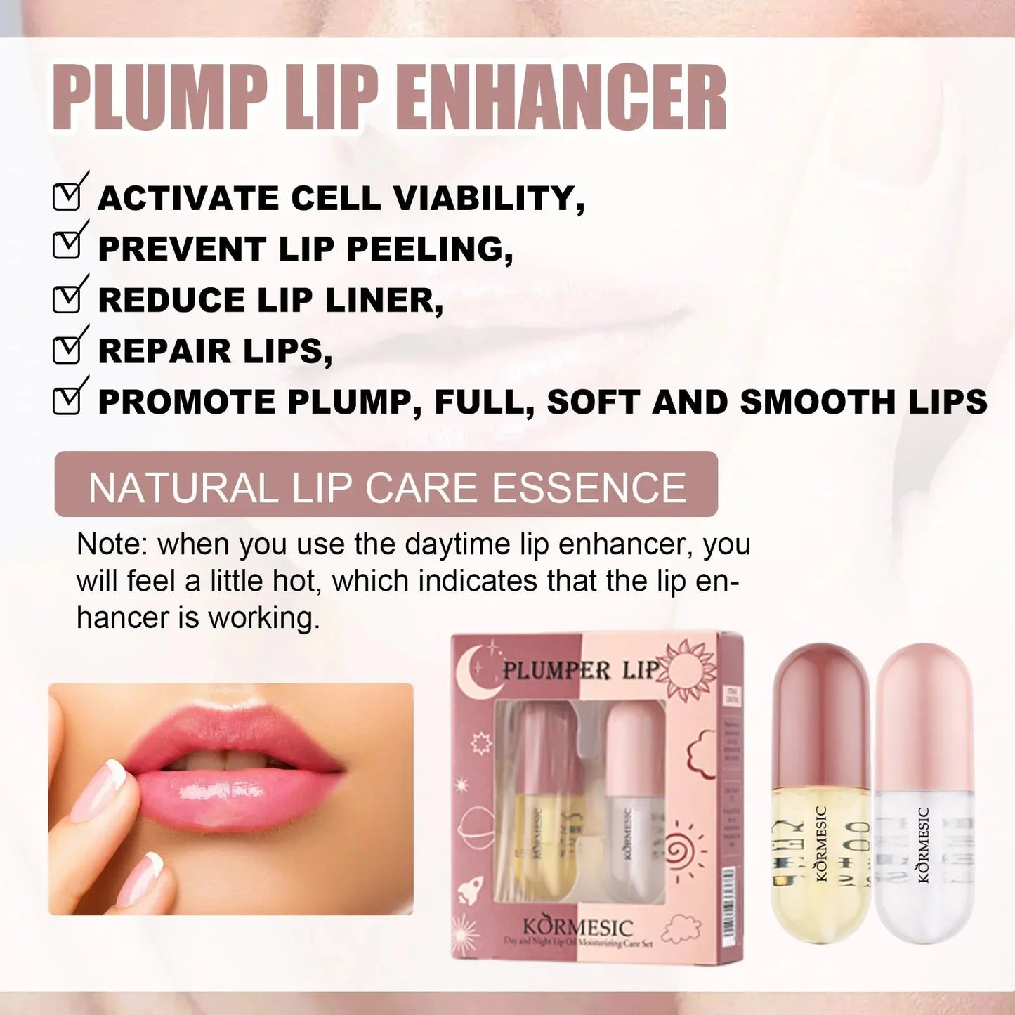 Instant Lip Plumping Essential Oil Nourishing Antiwrinkle Moisturising Sexy Lip Care Ultimate Plumping Lip Gloss Serum Cosmetics - AMULET RING STORE