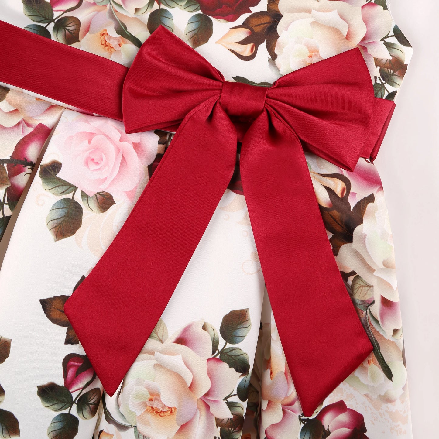 2025 Transnational Girls' Dress Children's Princess Dress Retro Print Formal Dress Holiday Hostess Dress Hot Sale