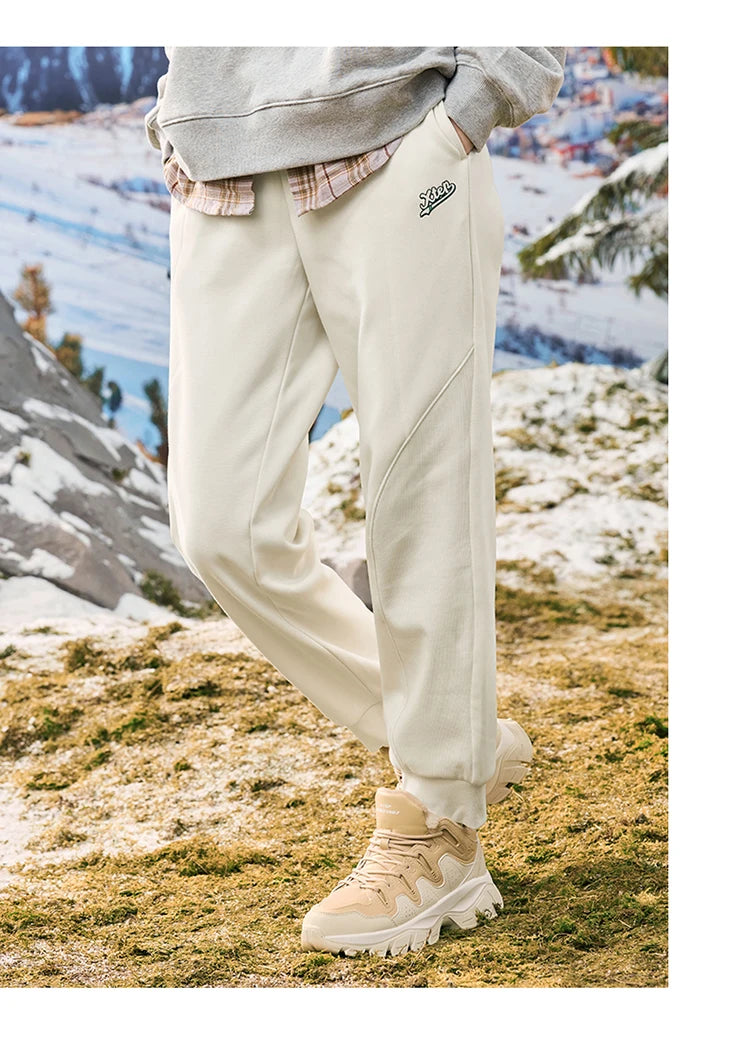 Xtep Trousers For Men And Women 2024 Winter Knitting Loose Exercise Sweatpants Casual Trendy Warm Soft Bottoms 876427630125