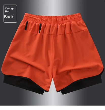 【 S-5XL 】2025 Sports Three Piece Pants Summer Popular Anti glare Double layered Sports Shorts for Men and Women Couples Ru
