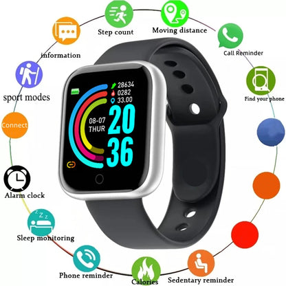 Smartwatch Men Women Wristwatches Smart Watch Message Fitness Monitor Bracelet Birthday Gift Electronic Clock For Android IOS - AMULET RING STORE
