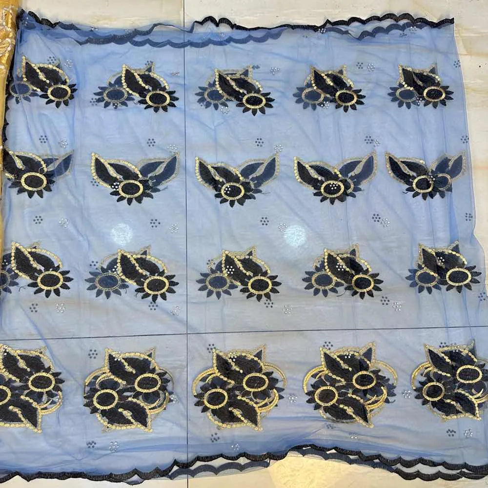 on sale 2025 New African Net Hijab Scarf For Muslim Women African Dubai Islam Headscarf Embroidery Shawls voile - AMULET RING STORE