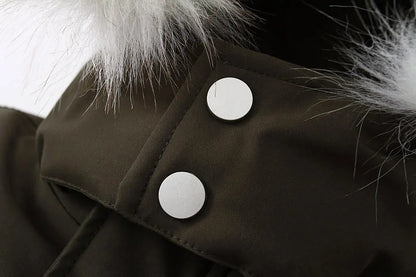 -30 Winter Baby Clothes Thicken Warm Jumpsuits Snowsuits Girl Boy Hooded Jacket Waterproof Rompers Ski Suits Kids Coat Outerwear - AMULET RING STORE