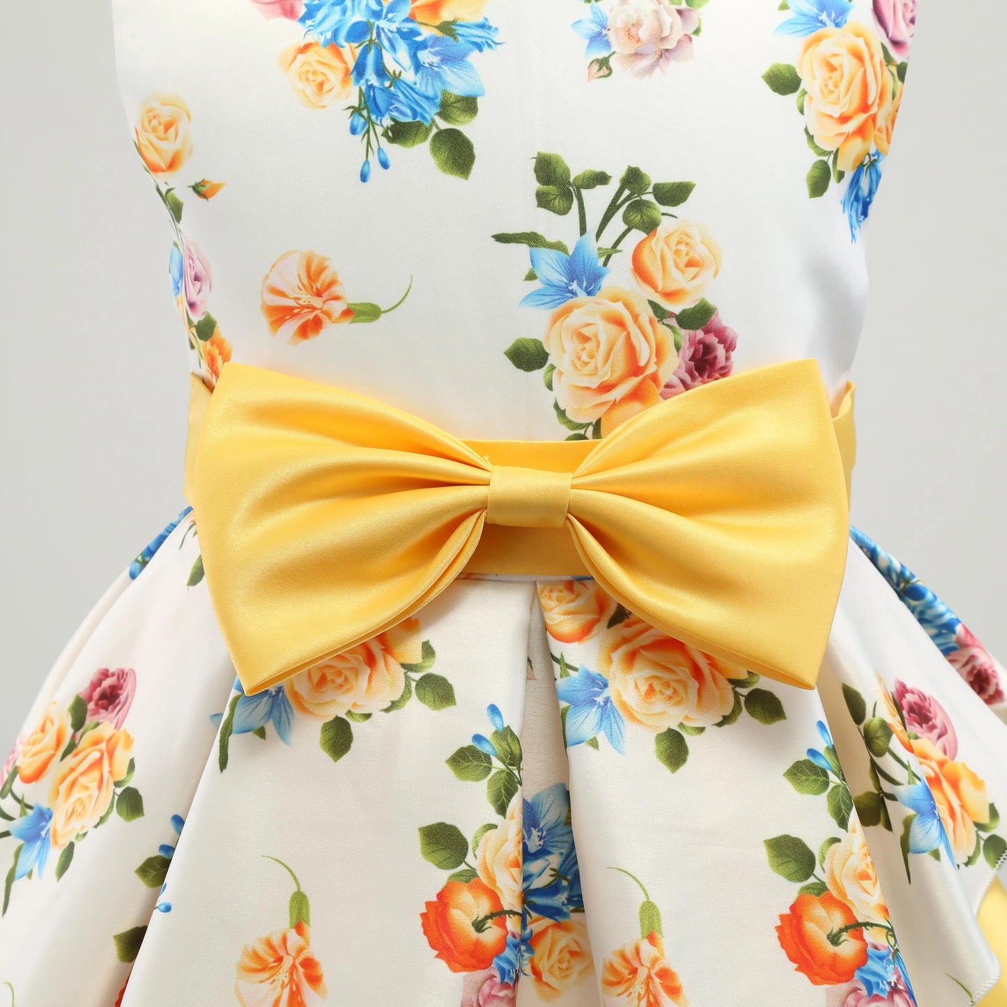 2025 New Girls' Dress - Sleeveless Bow Peplum Dress - Lace Princess Dress - National Day Party Children's Dress