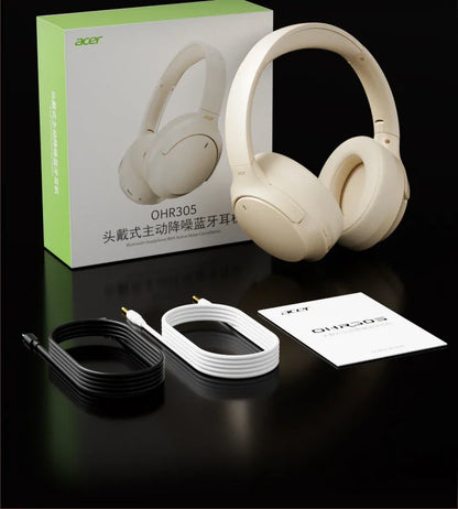 Acer Headphones Wireless Earphones Head Tracking 3D Spatial Audio -42dB ANC Bluetooth 5.4 HIFI Headset ENC HD Mic Low-Latency